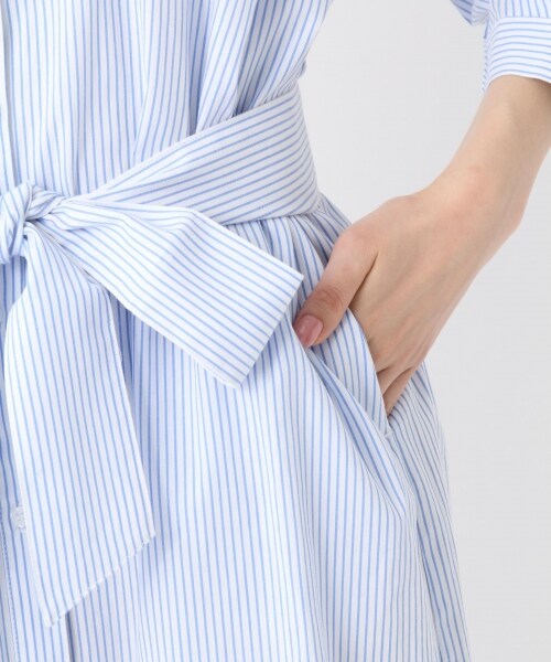 Andemiu（アンデミュウ）の「２ＷＡＹシャツディガン（ワンピース/ドレス・ホワイト/オフホワイト/カーキ）」の14枚目の写真