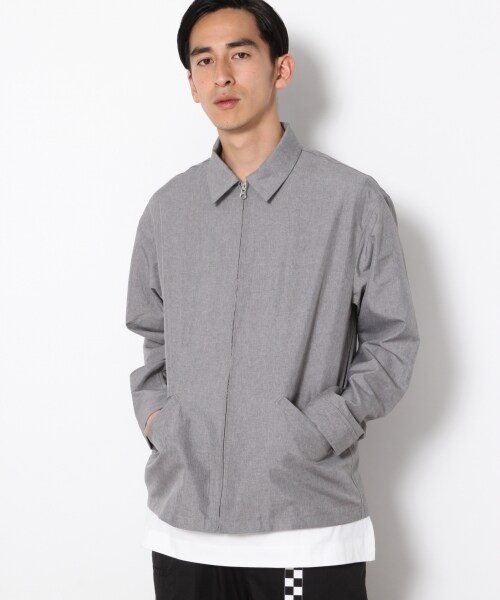 RAGEBLUE（レイジブルー）の「PEドリズラージャケット（トップス・グレー/ネイビー）」の3枚目の写真