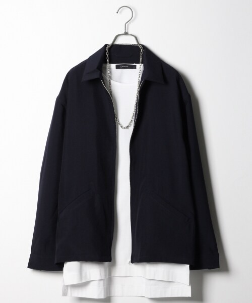 RAGEBLUE（レイジブルー）の「PEドリズラージャケット（トップス・グレー/ネイビー）」の2枚目の写真