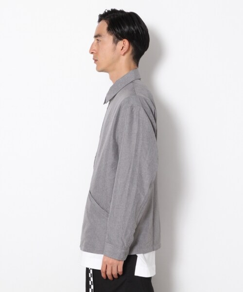 RAGEBLUE（レイジブルー）の「PEドリズラージャケット（トップス・グレー/ネイビー）」の5枚目の写真