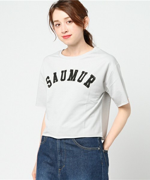 archives（アルシーヴ）の「キリッパロゴプリント裏毛（Tシャツ/カットソー・レディース・オフホワイト/ブラック/グレー・MEDIUM）」の3枚目の写真