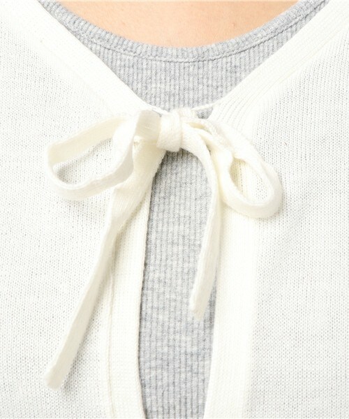 archives（アルシーヴ）の「2Wayカーデ（カーディガン/ボレロ・レディース・オフホワイト/ブラック/イエロー・MEDIUM）」の10枚目の写真