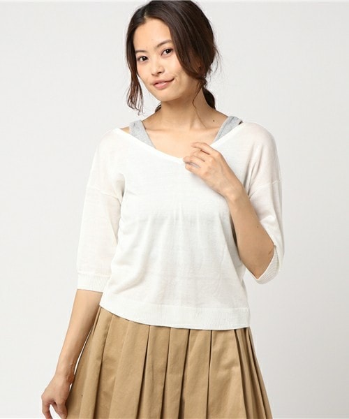 archives（アルシーヴ）の「2Wayカーデ（カーディガン/ボレロ・レディース・オフホワイト/ブラック/イエロー・MEDIUM）」の13枚目の写真