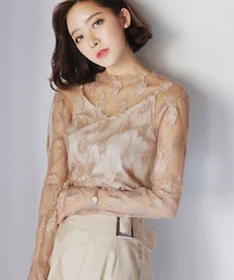 DHOLIC | パターンレースシースルーブラウス(シャツ/ブラウス)