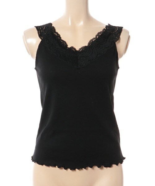 archives（アルシーヴ）の「Vレースタンク（タンクトップ・レディース・オフホワイト/ブラック/グレー/マスタード・MEDIUM）」の3枚目の写真