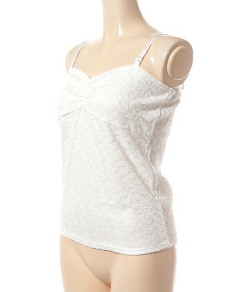 Cheek（チーク）の「リバーシブルベアキャミ（キャミソール・レディース・オフホワイト/ブラック・MEDIUM）」の3枚目の写真