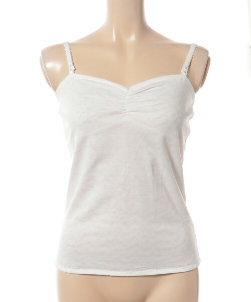 Cheek（チーク）の「リバーシブルベアキャミ（キャミソール・レディース・オフホワイト/ブラック・MEDIUM）」の9枚目の写真