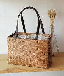 DHOLIC | 2WAYレザーテイストスクエアバスケットバッグ(トートバッグ)