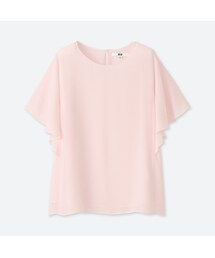 UNIQLO | ジョーゼットラッフルスリーブブラウス(シャツ/ブラウス)