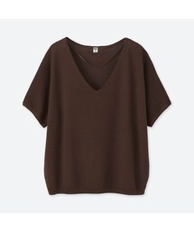 UNIQLO | オーバーサイズVネックセーター（半袖）(ニット/セーター)