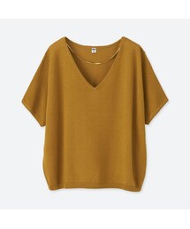 UNIQLO | オーバーサイズVネックセーター（半袖）(ニット/セーター)