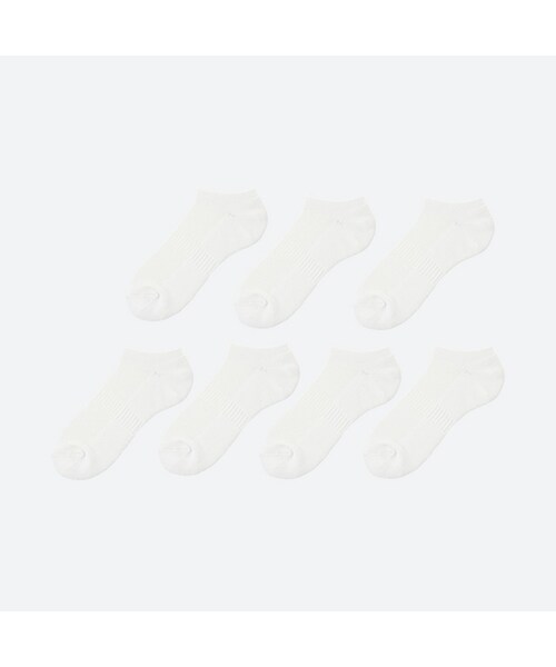 UNIQLO（ユニクロ）の「ショートソックス（7足組）（ソックス/靴下・メンズ・BLACK 09/WHITE 00・25-27/27-29）」の2枚目の写真