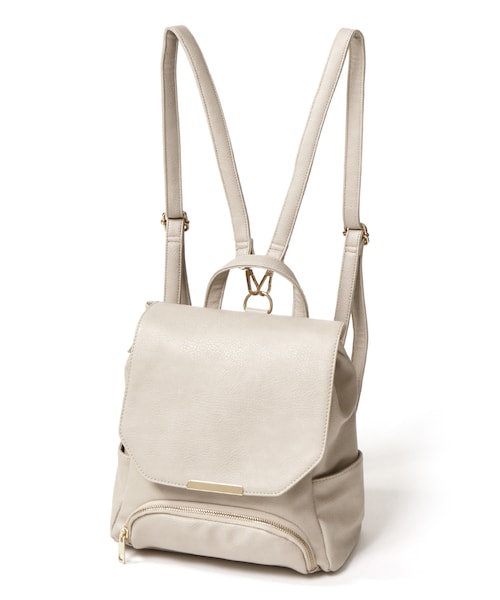 GRL（グレイル）の「フラップ2WAYリュック（バックパック/リュック・レディース・ブラック/ベージュ・F）」の2枚目の写真