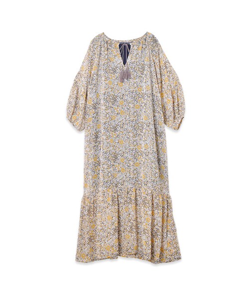 flower（フラワー）の「flower soda op～ﾌﾗﾜｰｿｰﾀﾞﾜﾝﾋﾟｰｽ（ワンピース・レディース・blue/yellow・FREE）」の2枚目の写真