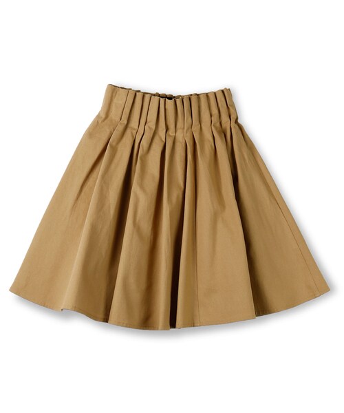 BRANSHES（ブランシェス）の「ウエストタックギャザースカート（スカート・キッズ・カーキグリーン/キャメル・M～L）」の2枚目の写真