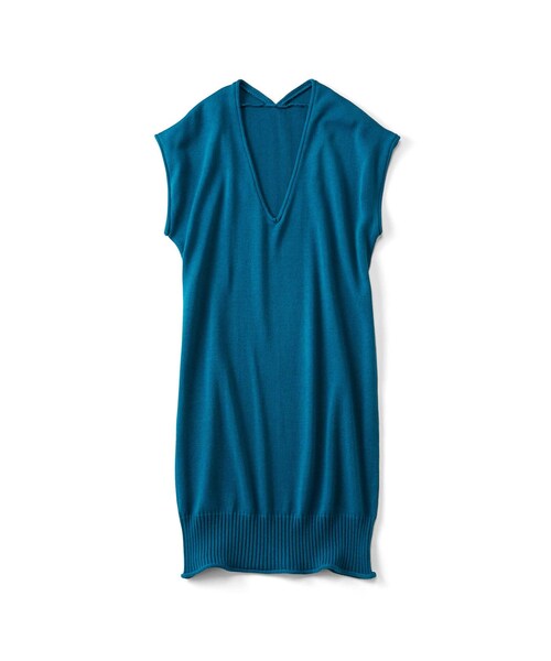 シロップ シロップ の オッドアイニャンコのスリーブレスニットワンピース 気まぐれなブルー猫 ワンピース Wear