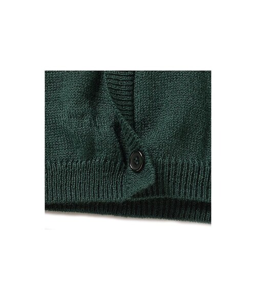 シロップ．（シロップ．）の「重ね着してる？　シャツとくっついたＶネックカーデ風トップス（グリーン）（その他トップス・レディース・グリーン/ブラック/ホワイト・S/M/L/LL/3L）」の4枚目の写真