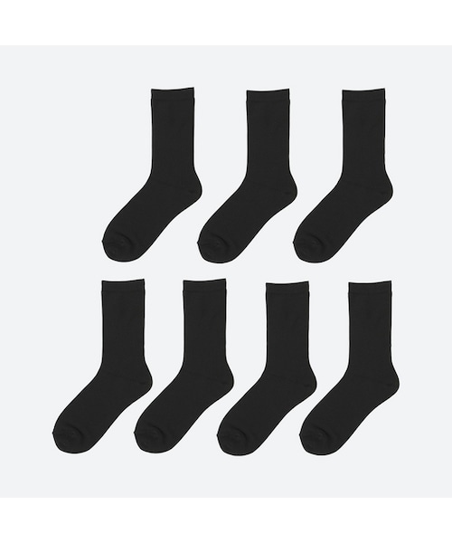 UNIQLO（ユニクロ）の「レギュラーソックス（7足組）（レギンス/スパッツ・レディース・90 90/BLACK 09/WHITE 00・フリー）」の3枚目の写真