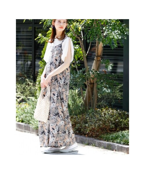 KBF（ケイビーエフ）の「【予約】リゾート柄サロペット（その他・レディース・PINK BEIGE/OFF/YELLOW・one）」の11枚目の写真