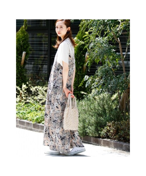 KBF（ケイビーエフ）の「【予約】リゾート柄サロペット（その他・レディース・PINK BEIGE/OFF/YELLOW・one）」の12枚目の写真