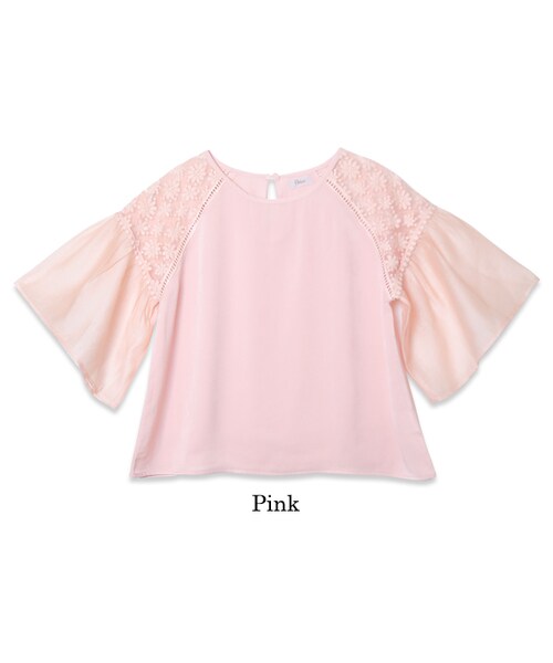 flower（フラワー）の「nostalgic lace blouse～ﾉｽﾀﾙｼﾞｯｸﾚｰｽﾌﾞﾗｳｽ（シャツ/ブラウス・レディース・ivory/brown/pink/blue・FREE）」の4枚目の写真