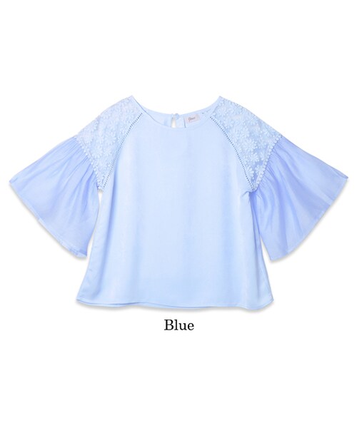 flower（フラワー）の「nostalgic lace blouse～ﾉｽﾀﾙｼﾞｯｸﾚｰｽﾌﾞﾗｳｽ（シャツ/ブラウス・レディース・ivory/brown/pink/blue・FREE）」の3枚目の写真