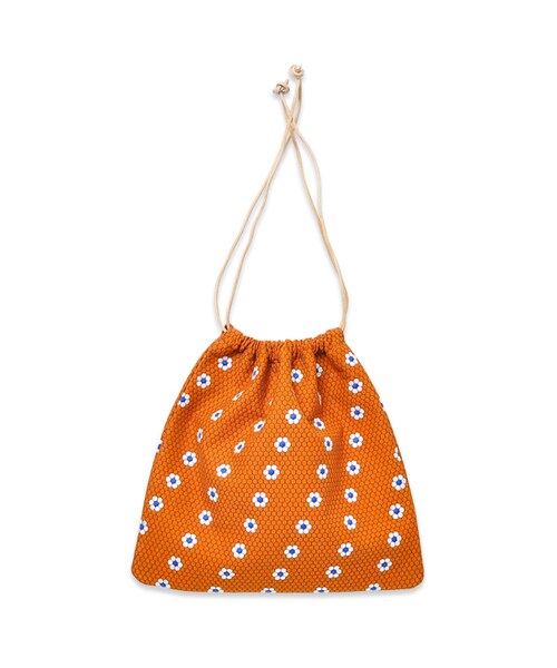 flower（フラワー）の「flower tiles bag～ﾌﾗﾜｰﾀｲﾙﾊﾞｯｸﾞ（ハンドバッグ・レディース・white/orange・FREE）」の2枚目の写真