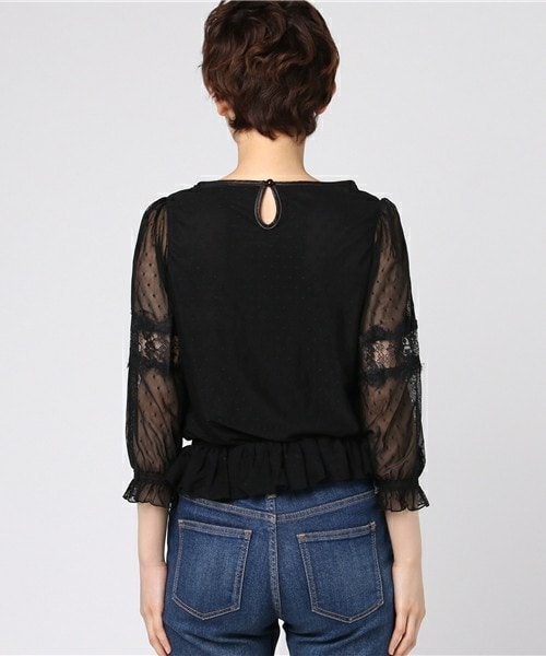 archives（アルシーヴ）の「ドットチュールプルオーバー（シャツ/ブラウス・レディース・オフホワイト/ブラック・MEDIUM）」の5枚目の写真