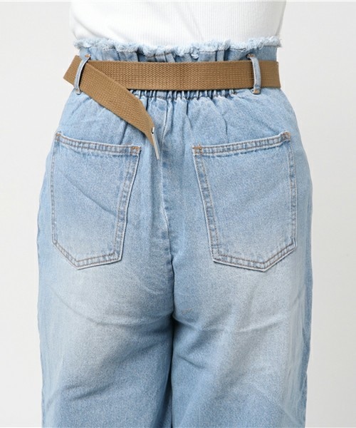 archives（アルシーヴ）の「ベルト付きフリンジデニムワイドパンツ（デニムパンツ・レディース・ブルー/ロイヤルブルー・MEDIUM）」の7枚目の写真