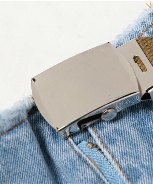 archives（アルシーヴ）の「ベルト付きフリンジデニムワイドパンツ（デニムパンツ・レディース・ブルー/ロイヤルブルー・MEDIUM）」の10枚目の写真