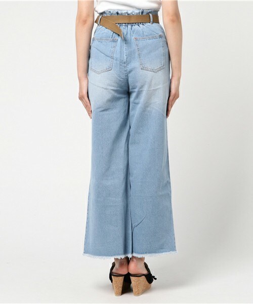 archives（アルシーヴ）の「ベルト付きフリンジデニムワイドパンツ（デニムパンツ・レディース・ブルー/ロイヤルブルー・MEDIUM）」の5枚目の写真