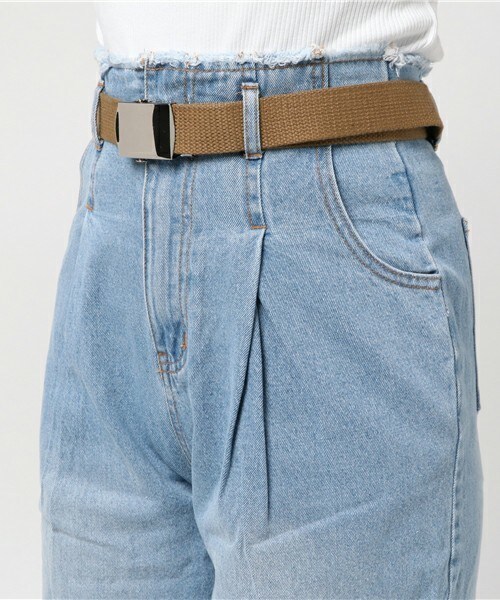 archives（アルシーヴ）の「ベルト付きフリンジデニムワイドパンツ（デニムパンツ・レディース・ブルー/ロイヤルブルー・MEDIUM）」の6枚目の写真