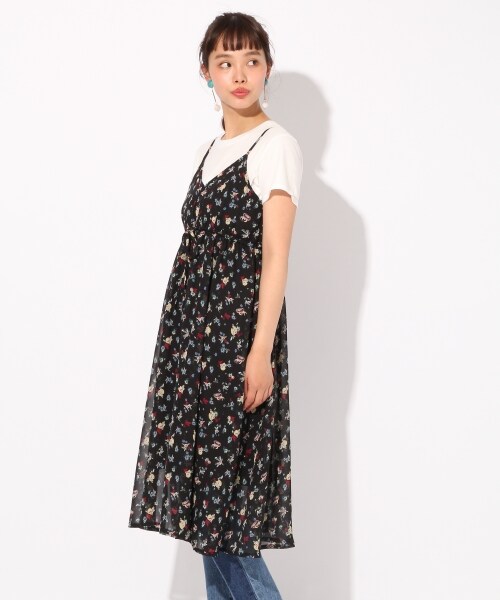 Lowrys Farm ローリーズファーム の シフォンハナガラキャミワンピース ワンピース ドレス Wear