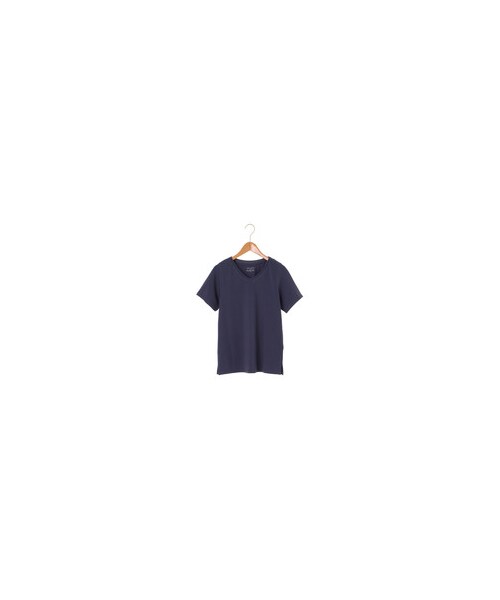 Green Parks(グリーンパークス)の「・VネックTシャツ(トップス・オフホワイト/杢グレー/ブラック/ピンク/ベージュ/イエロー/カーキ/ネイビー・M/L)」の8枚目の写真