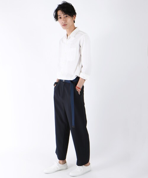 FREAK'S STORE（フリークスストア）の「タックワイドパンツ（パンツ・チャコールグレー/ブラック/ネイビー・M/L）」の6枚目の写真