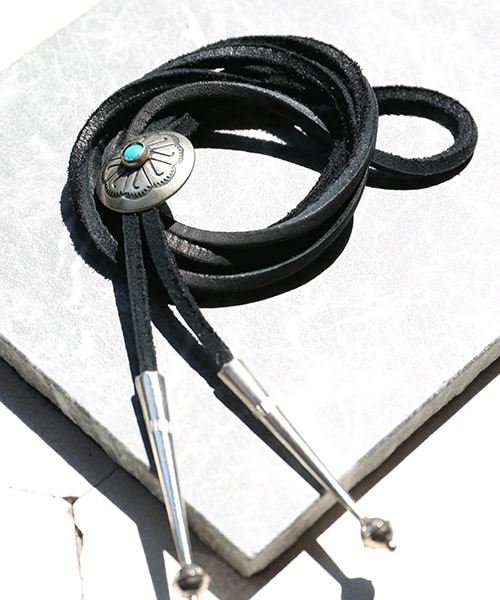 YUKETEN（ユケテン）の「Leather Bolo Tie w/Concho（）」 - WEAR