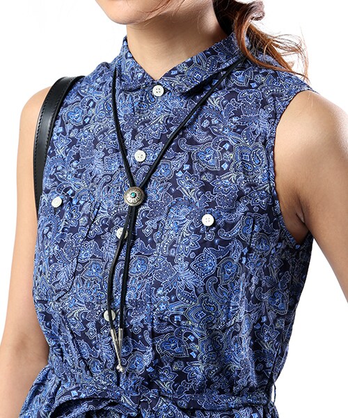 YUKETEN（ユケテン）の「Leather Bolo Tie w/Concho（）」 - WEAR