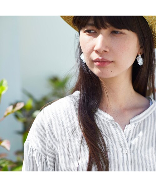 Sunny clouds（サニークラウズ）の「サニークラウズ 練乳かき氷ピアス＆イヤリング（アナログ腕時計・レディース・ホワイト・1 /2 ）」の6枚目の写真