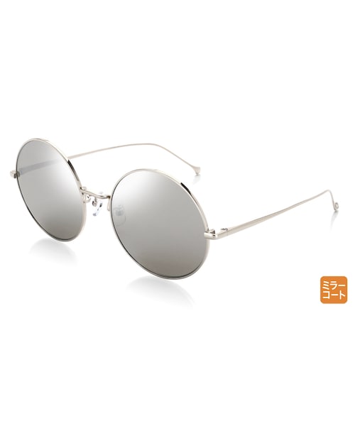 JINS（ジンズ）の「【Sunglasses Casual -big shape round-】サングラス カジュアル ビッグシェイプ ラウンド（サングラス・レディース・ピンク（ローズレッドミラー）/ブルー（ブルーミラー）/シルバー（ミラー）/ゴールド（ミラー）・Large のみ 58□20-150○57）」の3枚目の写真