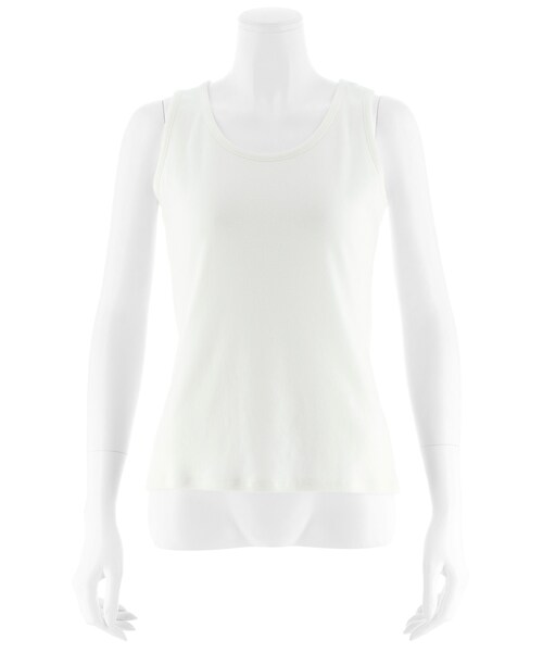 GRL（グレイル）の「吸汗速乾バッククロスタンクトップ（タンクトップ・レディース・ブラック/オフホワイト・M）」の2枚目の写真