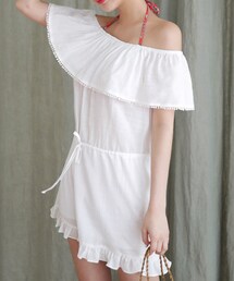 DHOLIC | フリルヘムオフショルダーオールインワン(サロペット/オーバーオール)