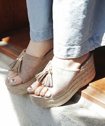 DHOLIC | タッセルポイントウェッジソールサンダル(サンダル)