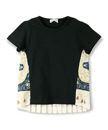 BRANSHES | バックプリーツスカーフ柄半袖Tシャツ(Tシャツ/カットソー)