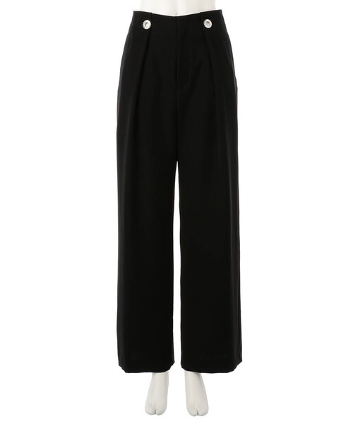 G.V.G.V.（ジーヴィージーヴィー）の「WAIST EYELET WIDE PANTS（パンツ・レディース・BLACK/BEIGE・34/36）」の11枚目の写真
