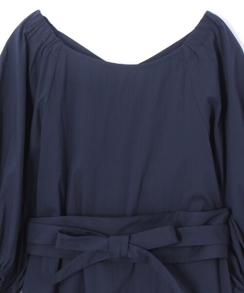 PAGEBOY（ページボーイ）の「サッシュベルト付ボリューム袖ワンピース（ワンピース/ドレス・レディース・オフホワイト/ブラウン/ネイビー）」の5枚目の写真