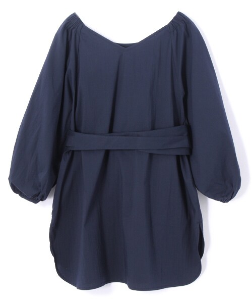 PAGEBOY（ページボーイ）の「サッシュベルト付ボリューム袖ワンピース（ワンピース/ドレス・レディース・オフホワイト/ブラウン/ネイビー）」の4枚目の写真