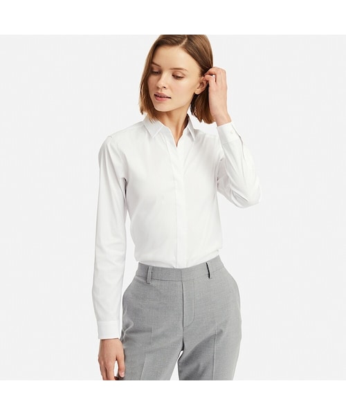 UNIQLO（ユニクロ）の「スーピマコットンスキッパーシャツ（長袖 