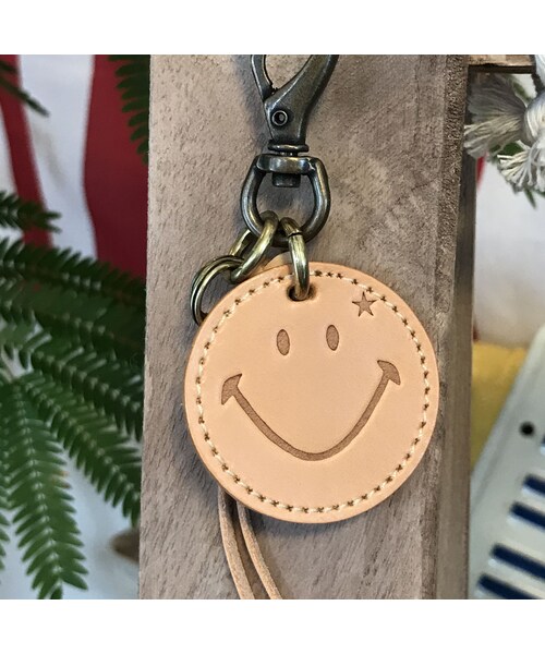 初期 STOP LIGHT ピーススタッズレザーキーホルダー デニム インディゴ 初期 STOP LIGHT ピーススタッズレザーキーホルダー デニム