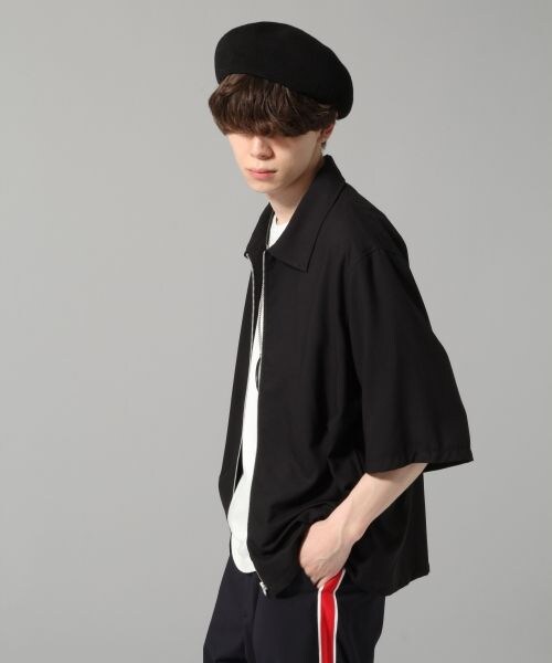 HARE(ハレ)の「ライトスウィングトップ5分袖(トップス・ブラック系尾その他/グレー/オレンジ)」の1枚目の写真