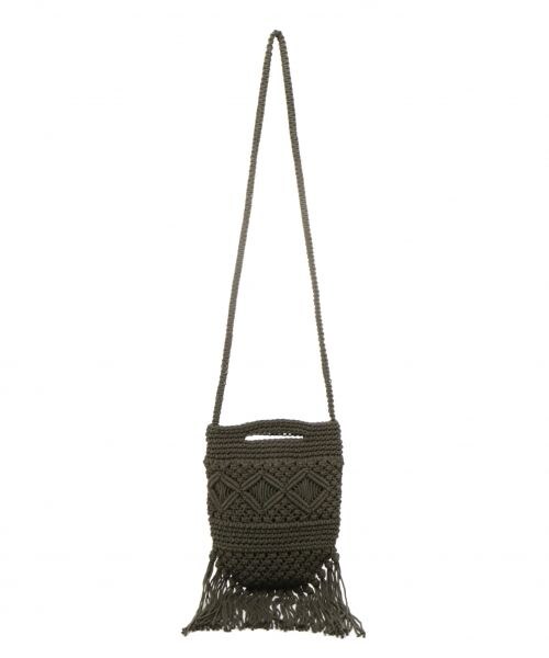 BLISS POINT（ブリスポイント）の「2WAYマクラメショルダー（バッグ・ホワイト/カーキ）」の3枚目の写真